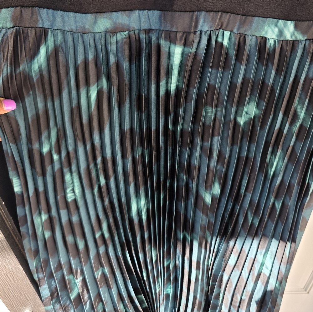 Anne Klein Plus Size Mixed-Media Pleated Midi Dress Sz 18W NWT Cocktail Party - Picture 10 of 12